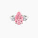 Pear Pink Lab Diamond Ring | Intricate Pear Trilogy