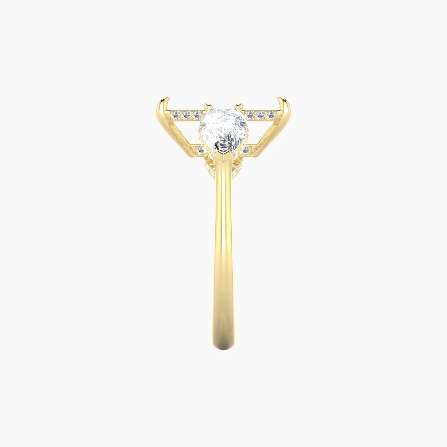 Pear Trilogy | 18k Yellow Gold 5-7.99 ct Radiant Cut Ring Setting