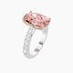 Cushion Pink Lab Diamond Ring | Reverse Shank