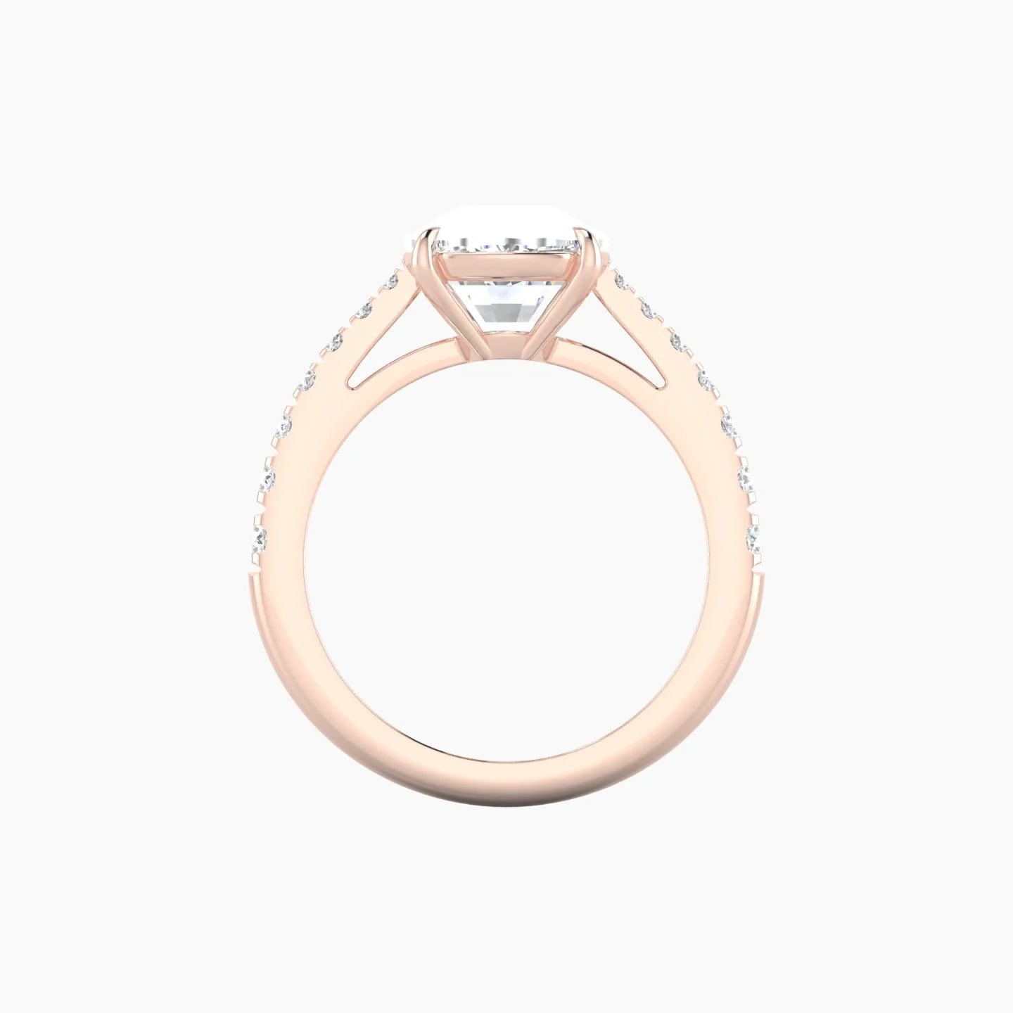 Reverse Shank | 18k Rose Gold 5 ct Cushion Cut Ring