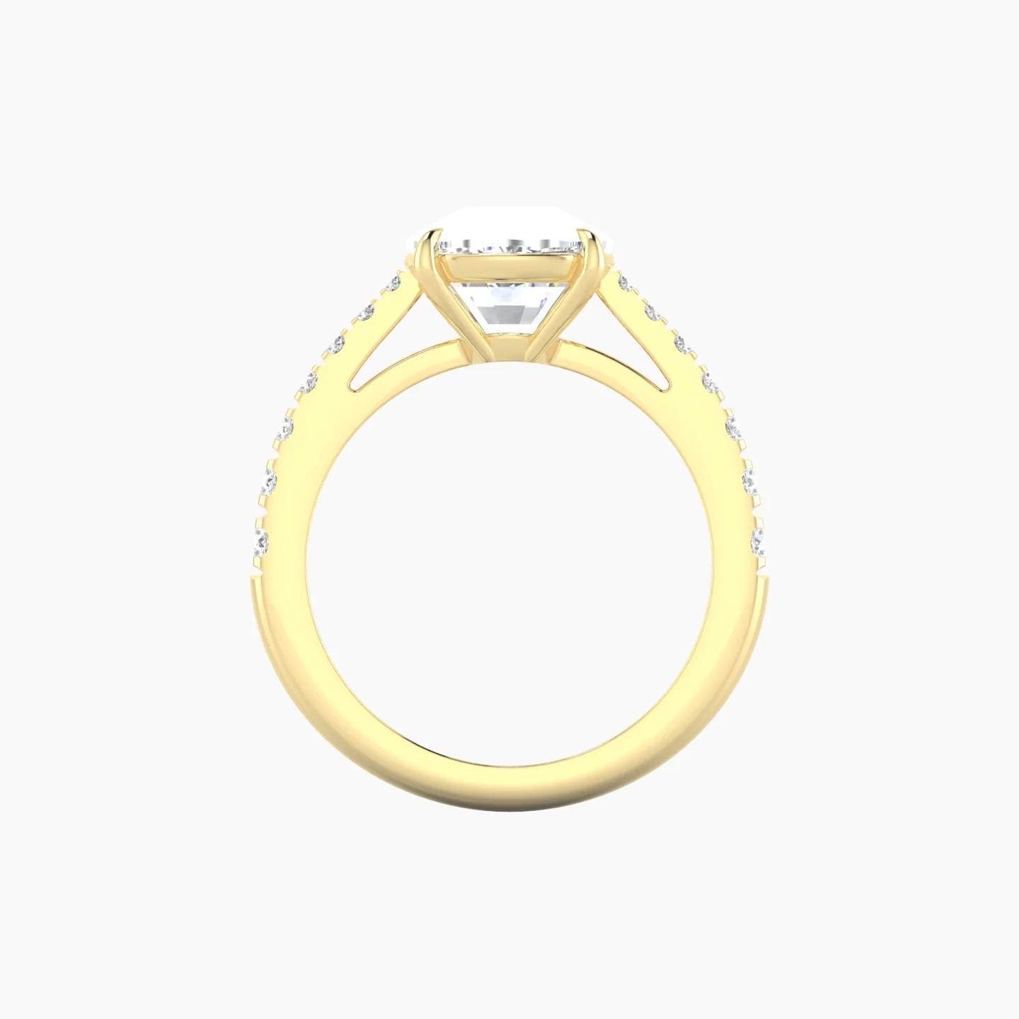 Reverse Shank | 18k Yellow Gold 5 ct Cushion Cut Ring
