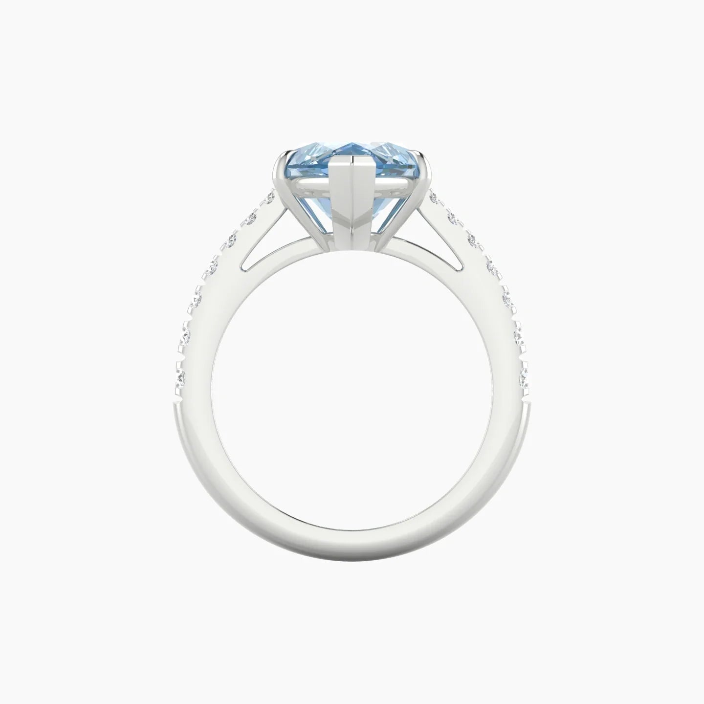 Reverse Shank | 18k White Gold 5 ct Marquise Cut Ring