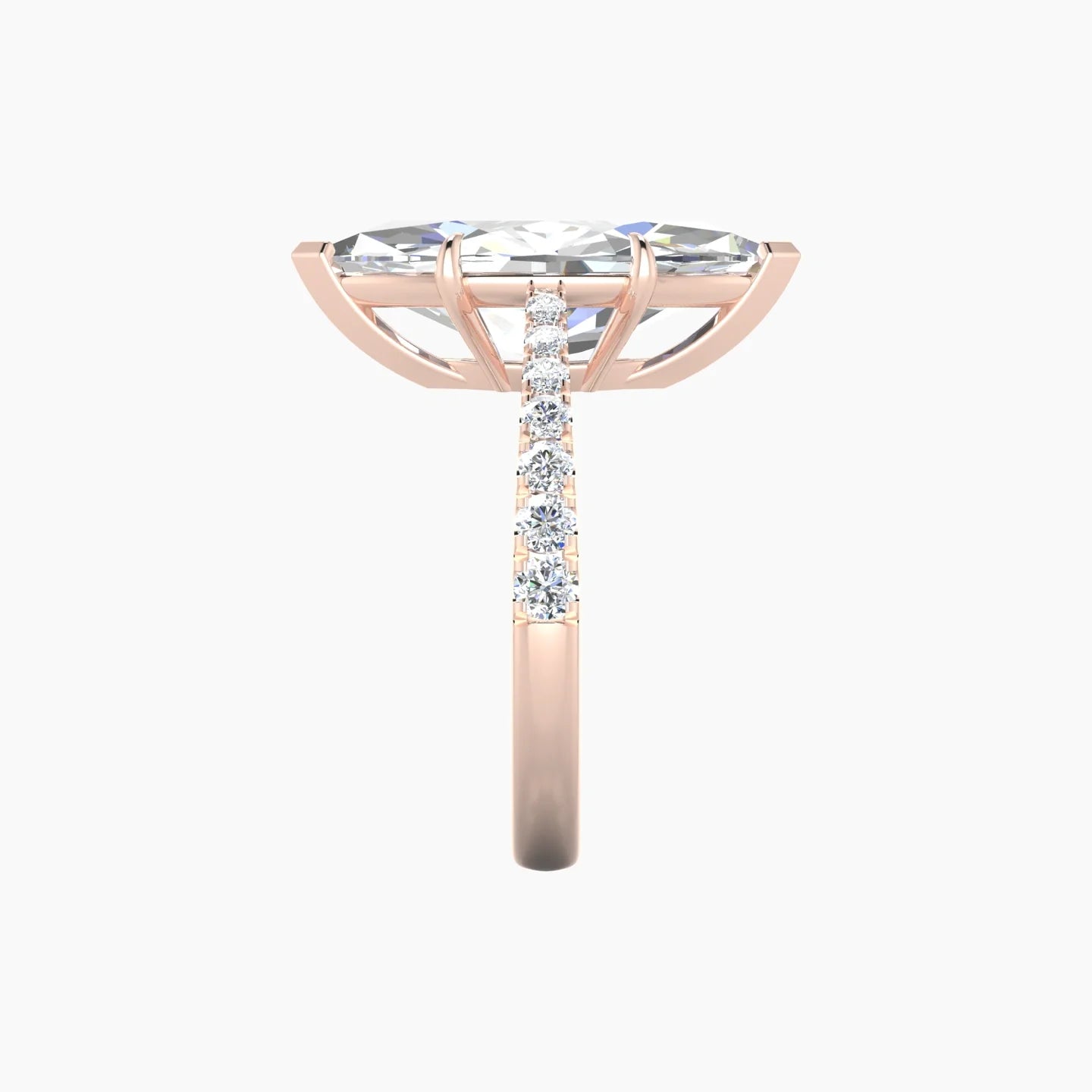 Reverse Shank | 18k Rose Gold 5 ct Marquise Cut Ring