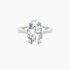Oval Lab Diamond Ring | Reverse Shank