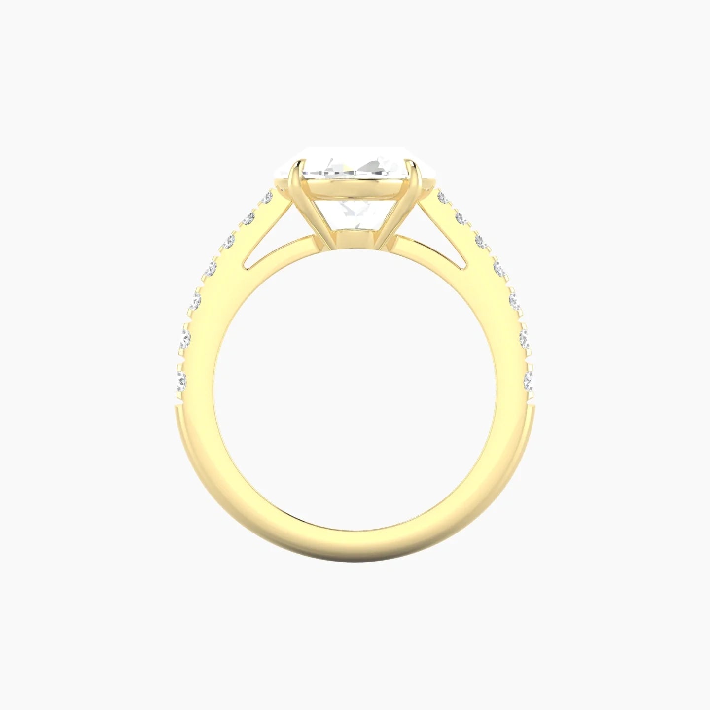 Reverse Shank | 18k Yellow Gold 5 ct Oval Cut Ring