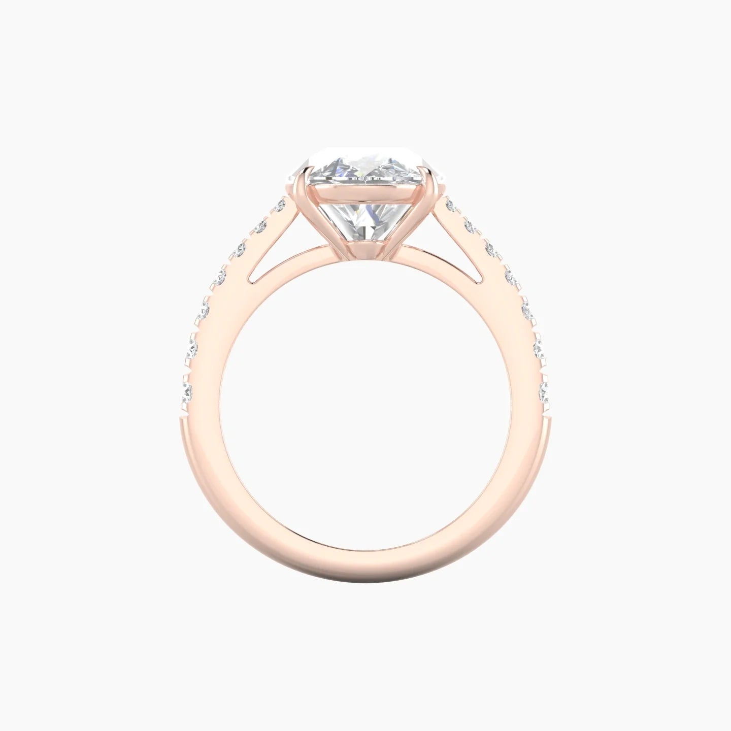 Reverse Shank | 18k Rose Gold 5 ct Pear Cut Ring