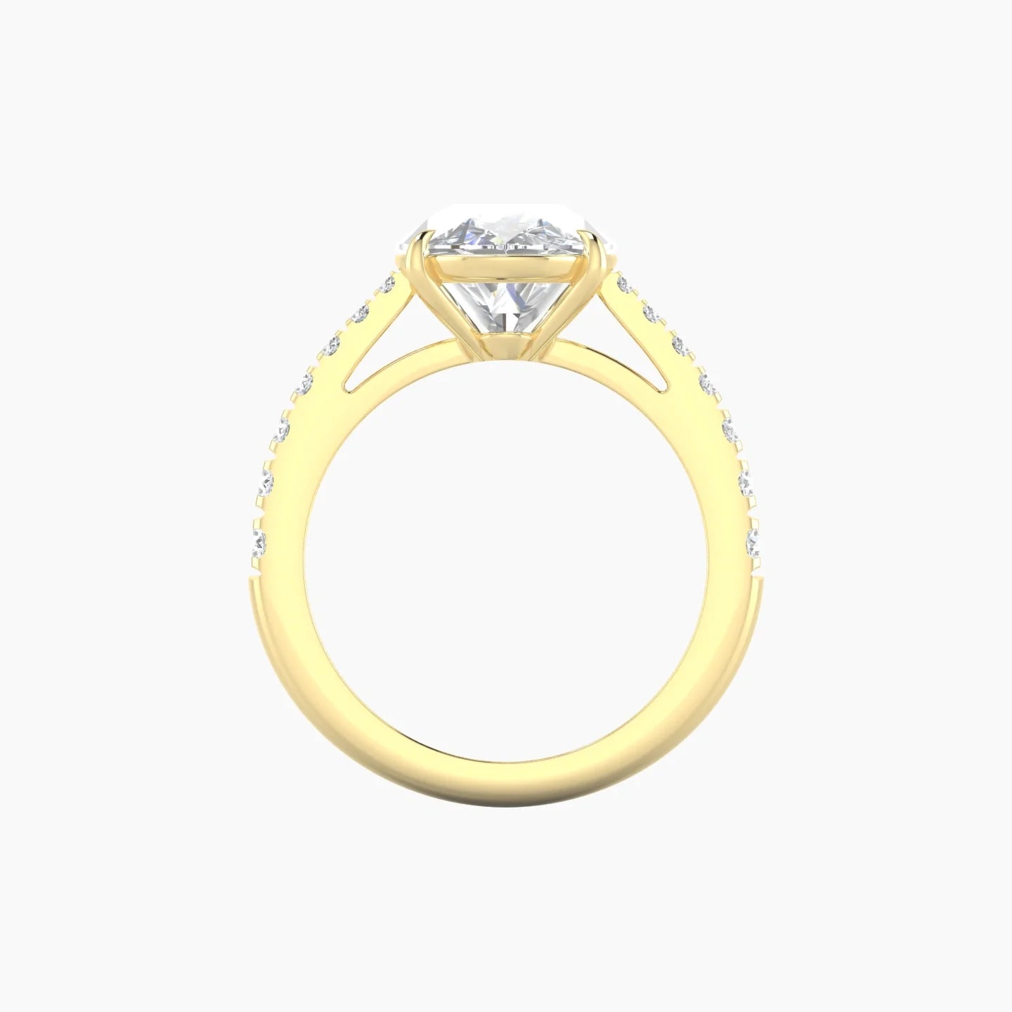 Reverse Shank | 18k Yellow Gold 5 ct Pear Cut Ring