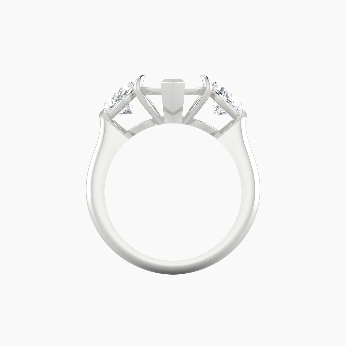 Simple Heart Trilogy | 18k White Gold 5-7.99 ct Marquise Cut Ring Setting