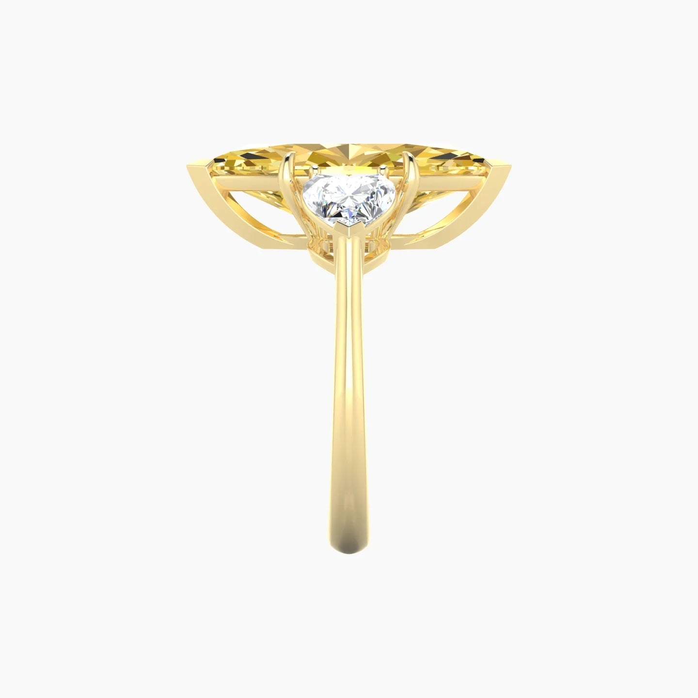 Simple Heart Trilogy | 18k Yellow Gold 5 ct Marquise Cut Ring