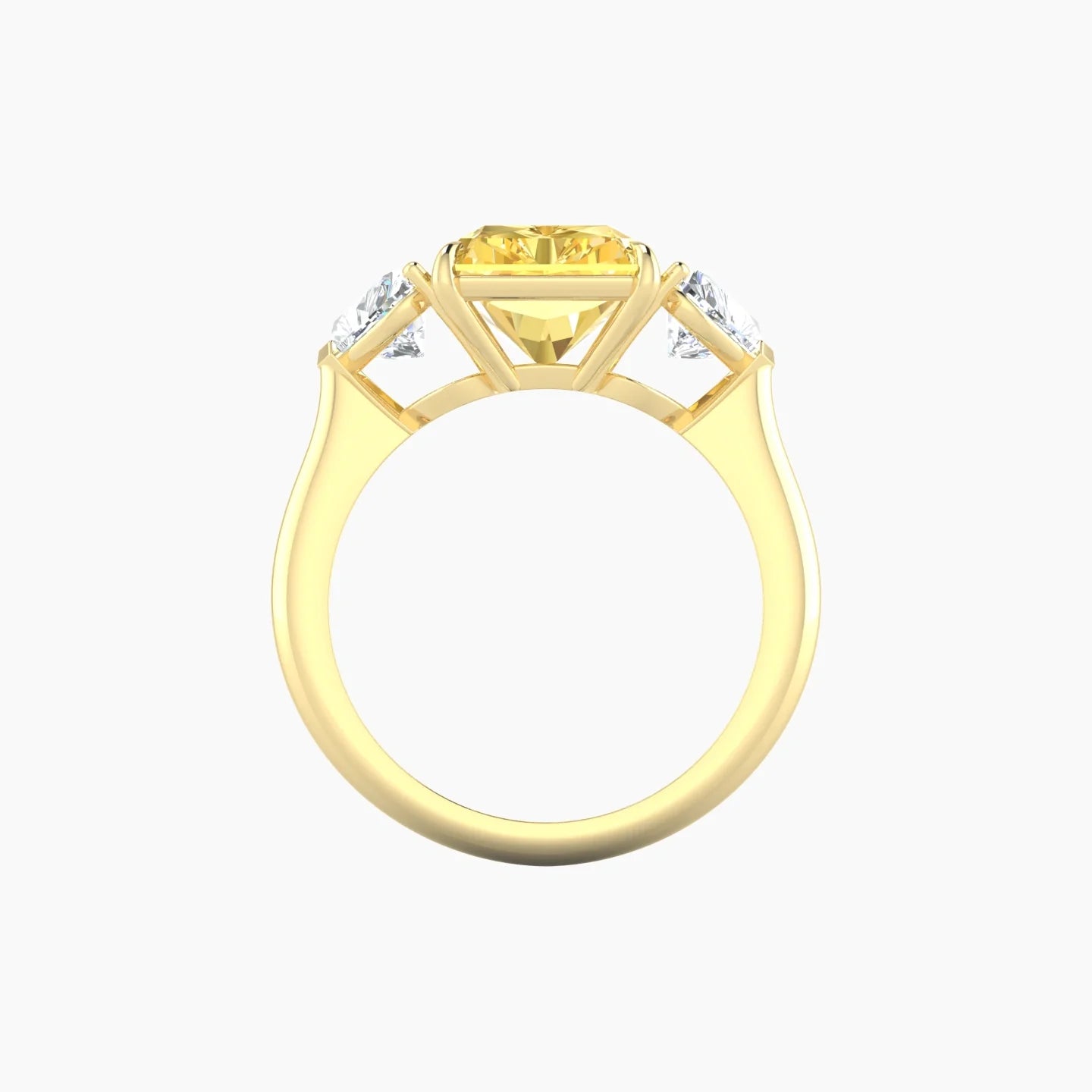 Simple Heart Trilogy | 18k Yellow Gold 5 ct Radiant Cut Ring