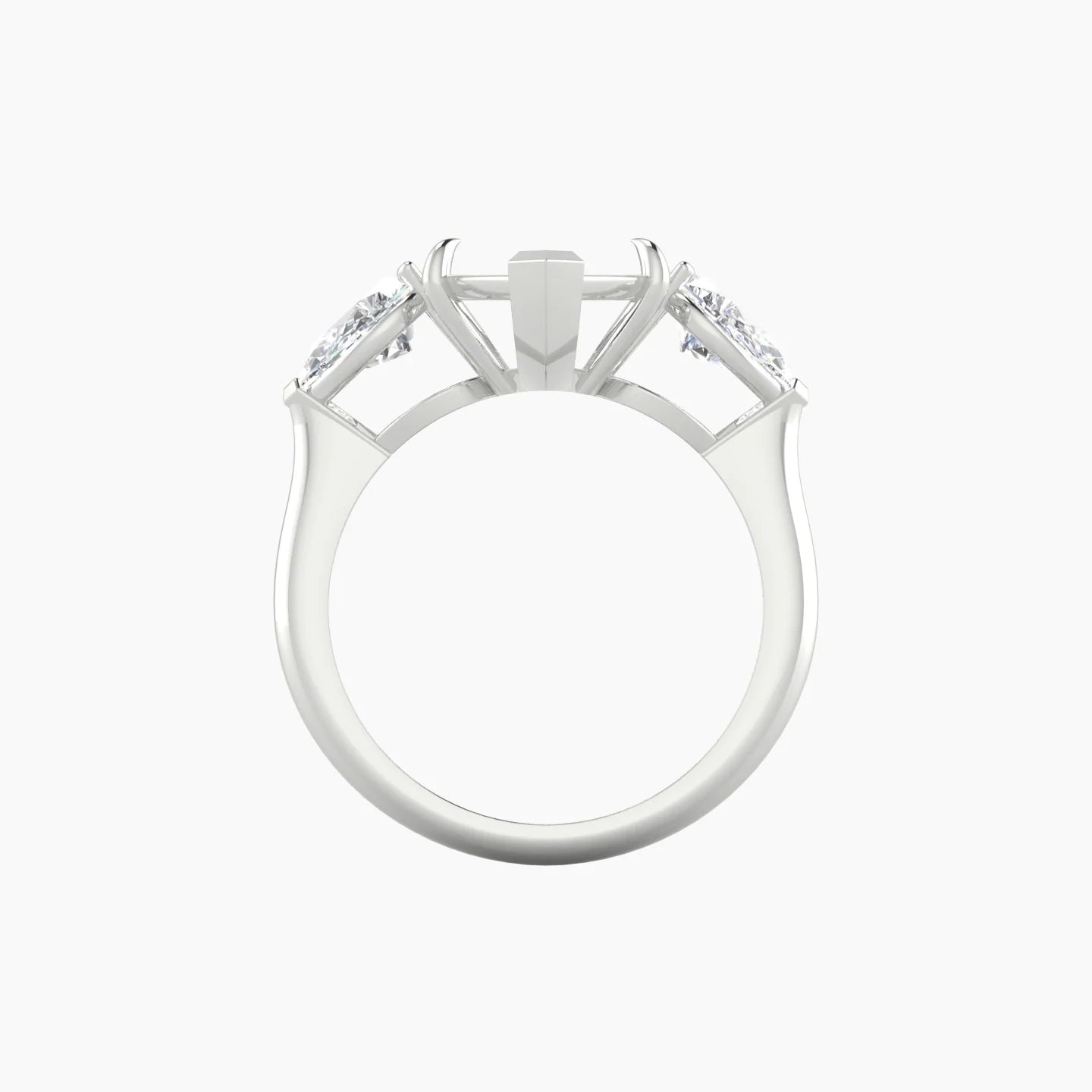 Simple Pear Trilogy | 18k White Gold 5-7.99 ct Marquise Cut Ring Setting
