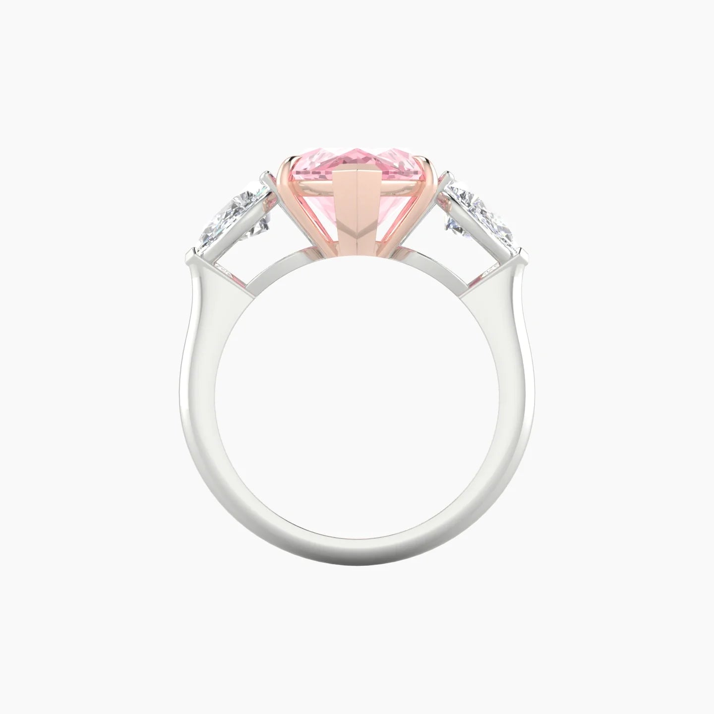 Simple Pear Trilogy | 18k White & Rose Gold 5 ct Marquise Cut Ring
