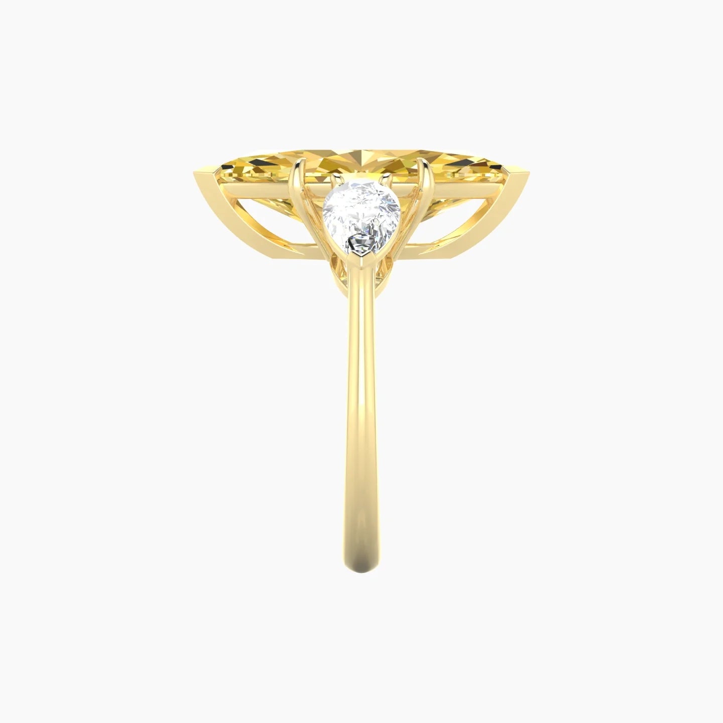 Simple Pear Trilogy | 18k Yellow Gold 5 ct Marquise Cut Ring