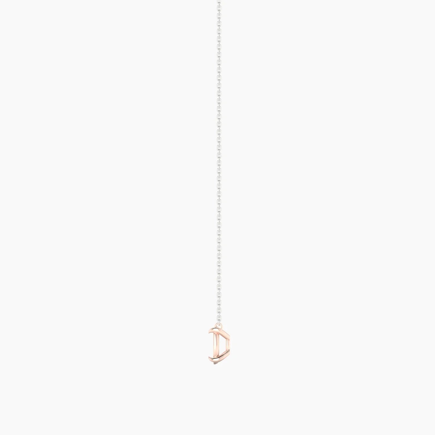 Solitaire | 18k White & Rose Gold 3-4.99 ct Cushion Cut Pendant Setting