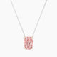 Cushion Pink Lab Diamond Pendant | Solitaire