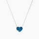Heart Blue Lab Diamond Pendant | Solitaire