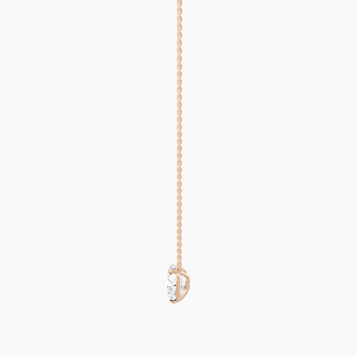 Solitaire | 18k Rose Gold 2 ct White Lab Diamond Heart Pendant
