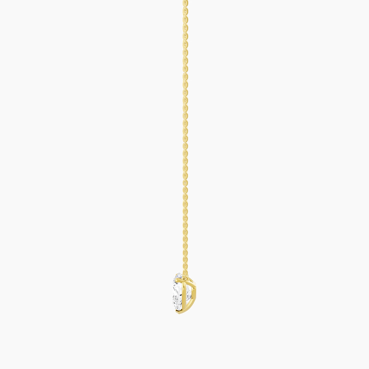 Solitaire | 18k Yellow Gold 2 ct White Lab Diamond Heart Pendant