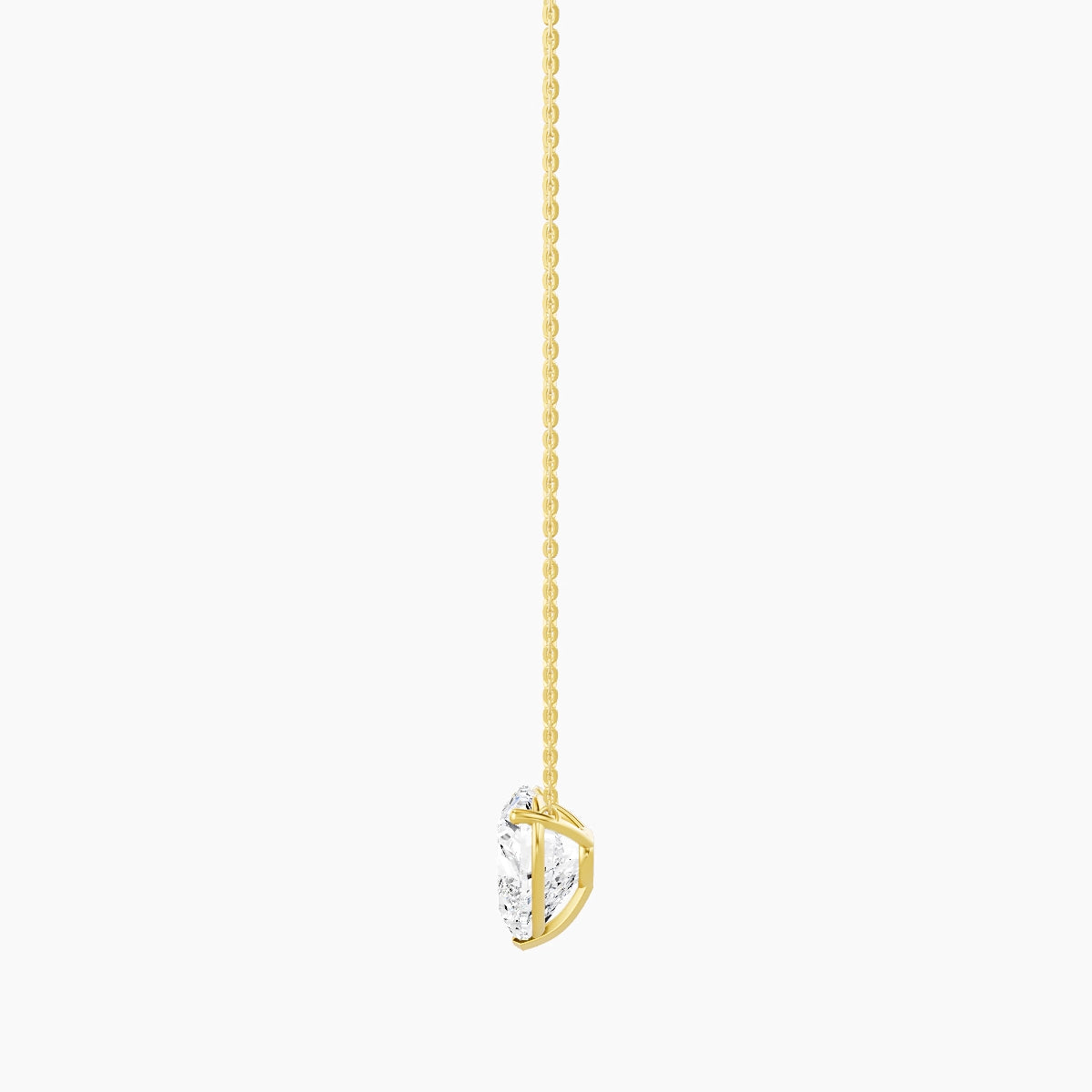 Solitaire | 18k Yellow Gold 5 ct White Lab Diamond Heart Pendant