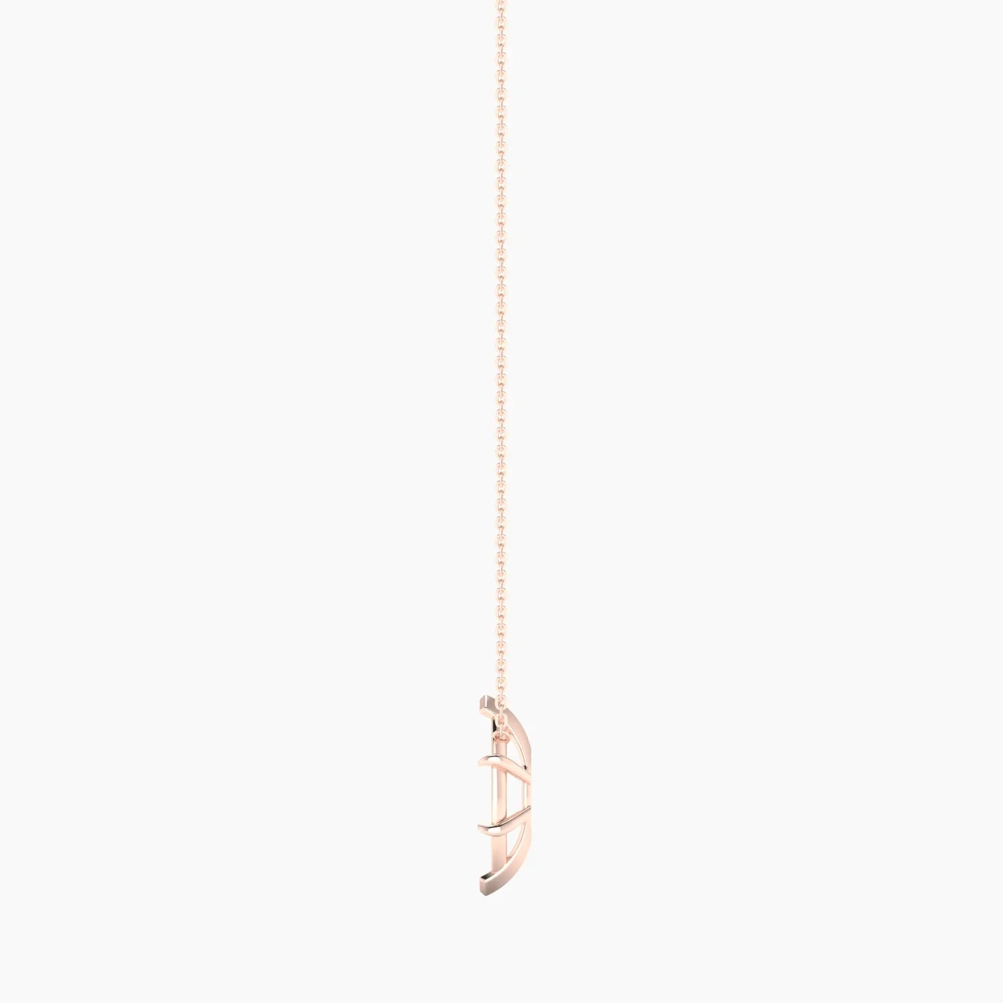 Solitaire | 18k Rose Gold 3-4.99 ct Marquise Cut Pendant Setting