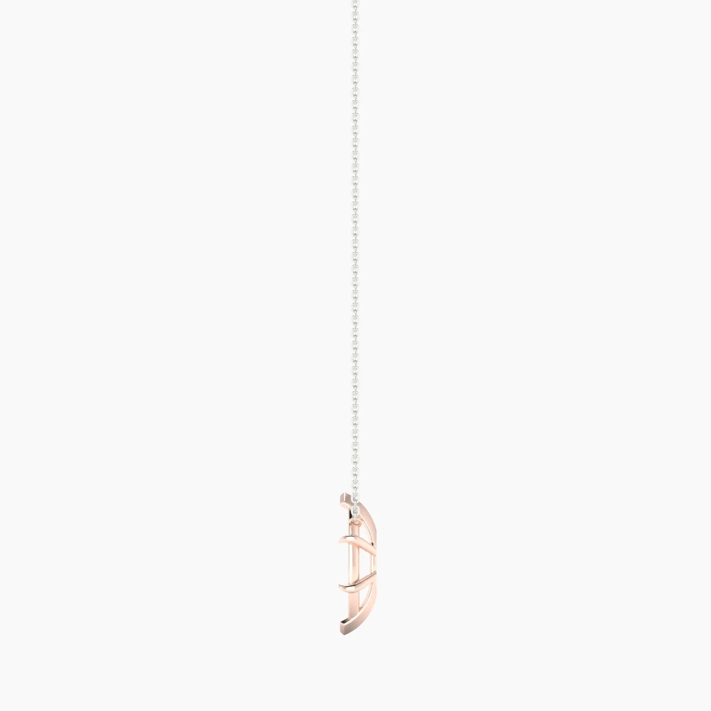 Solitaire | 18k White & Rose Gold 3-4.99 ct Marquise Cut Pendant Setting