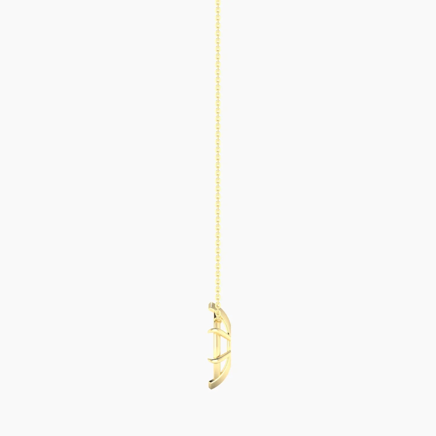 Solitaire | 18k Yellow Gold 3-4.99 ct Marquise Cut Pendant Setting