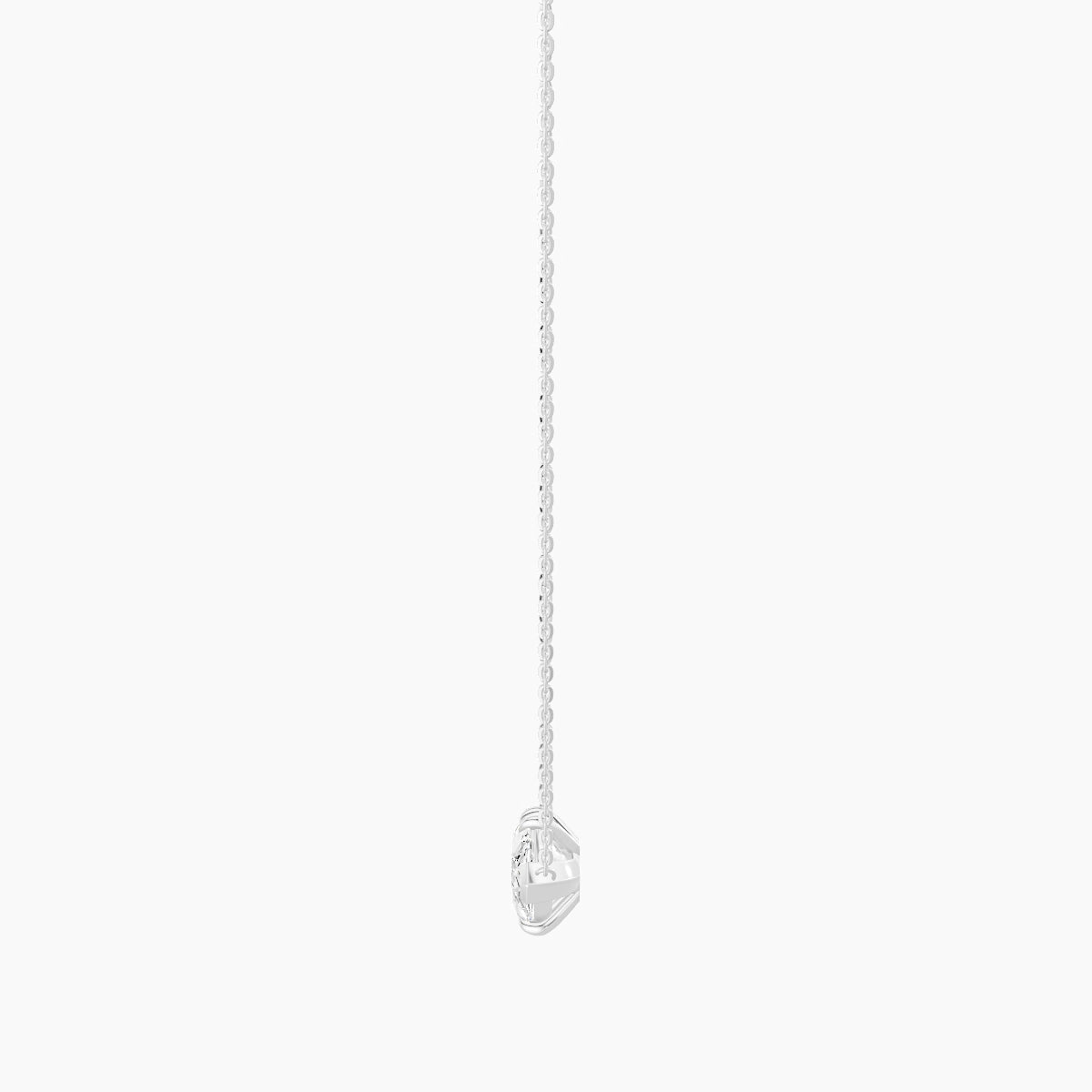 Solitaire | 18k White Gold 3 ct White Lab Diamond Marquise Pendant