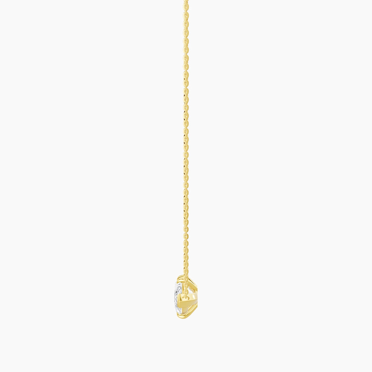 Solitaire | 18k Yellow Gold 3 ct White Lab Diamond Marquise Pendant
