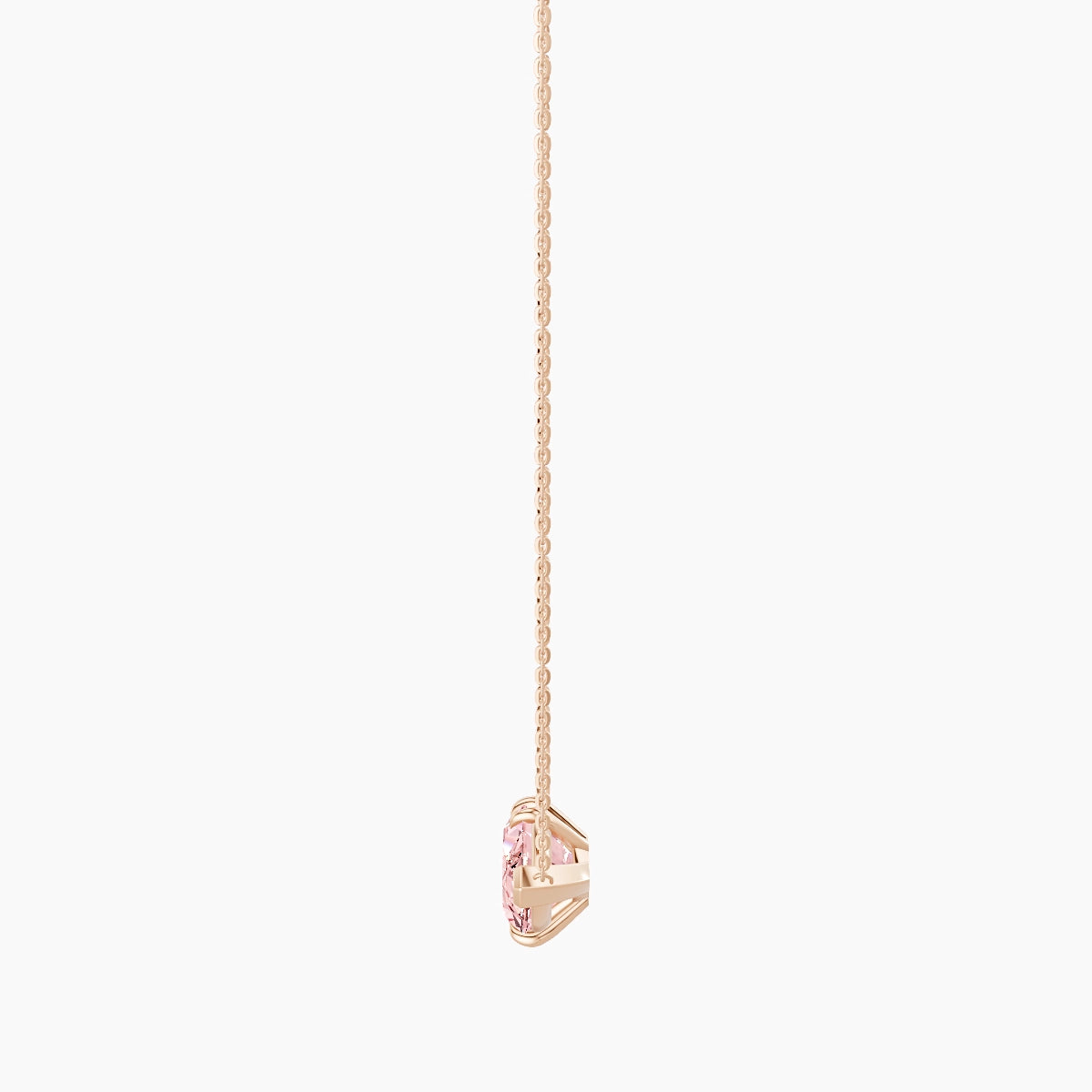Solitaire | 18k Rose Gold 5 ct Pink Lab Diamond Marquise Pendant