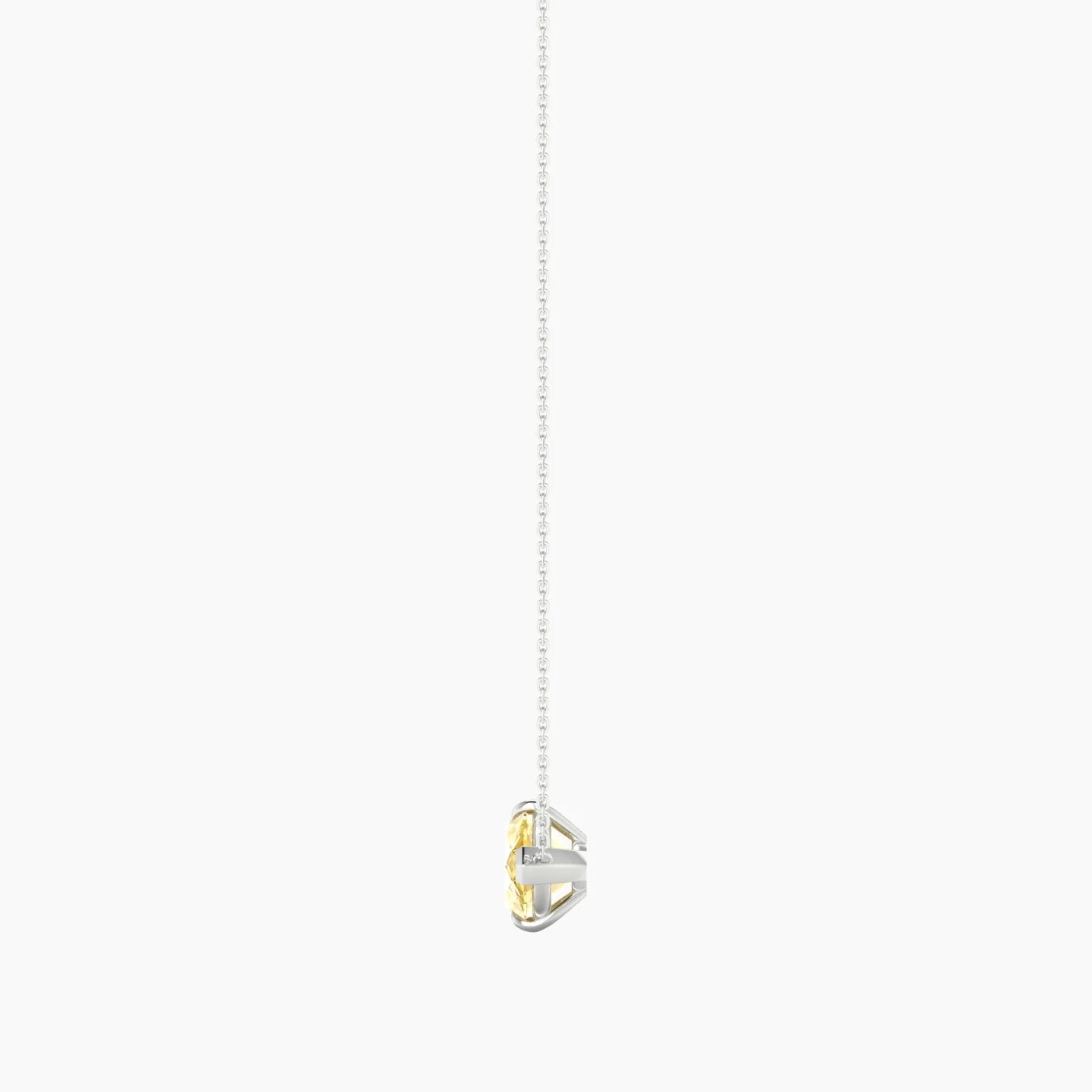 Solitaire | 18k White Gold 5 ct Yellow Lab Diamond Marquise Cut Pendant
