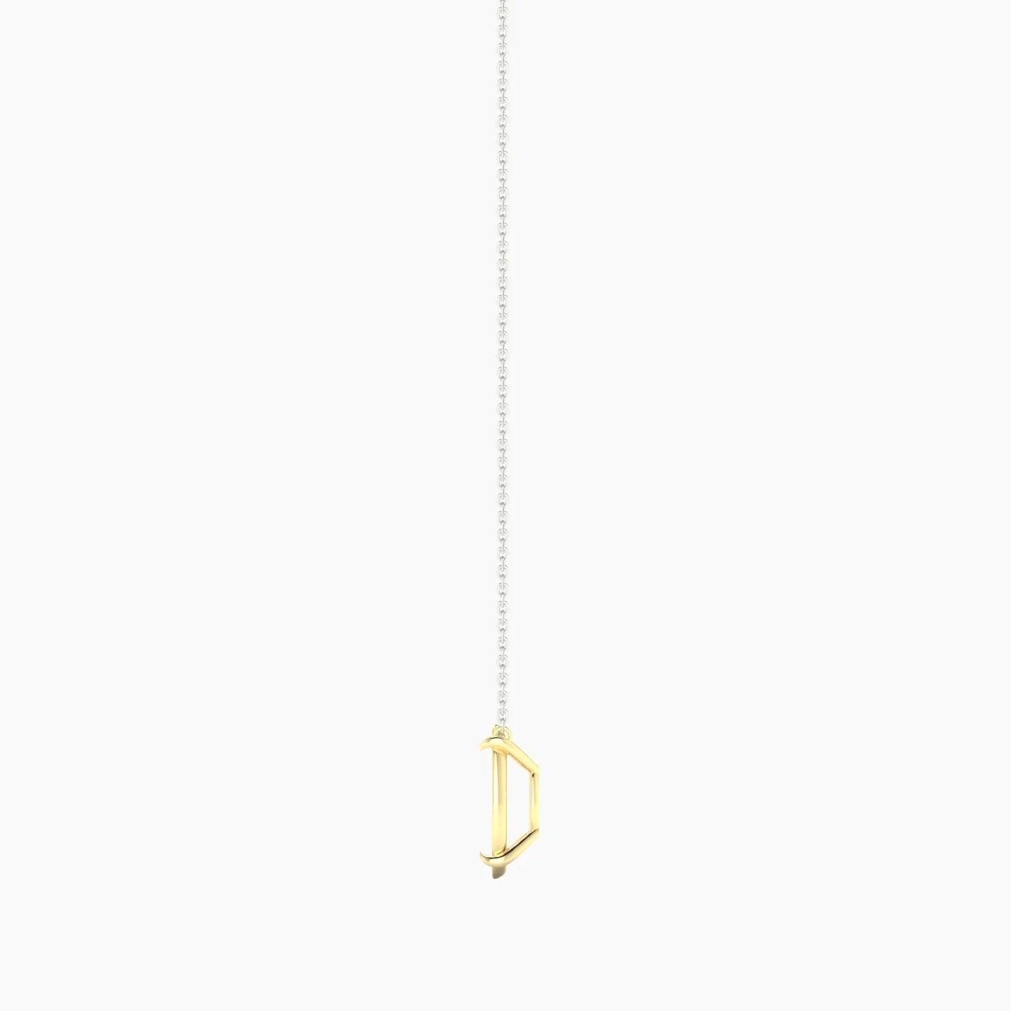 Solitaire | 18k White & Yellow Gold 3-4.99 ct Oval Cut Pendant Setting