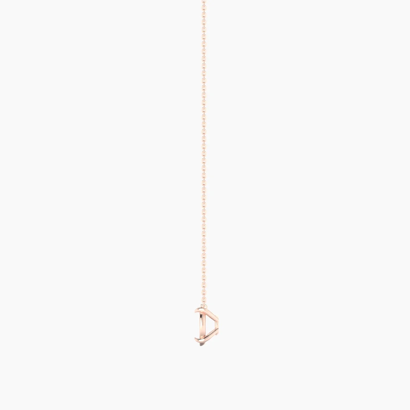 Solitaire | 18k Rose Gold 3-4.99 ct Oval Cut Pendant Setting
