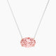 Oval Pink Lab Diamond Pendant | Solitaire