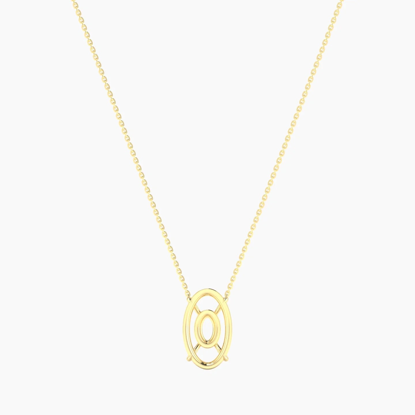 Solitaire | 18k Yellow Gold 5-7.99 ct Oval Cut Pendant Setting