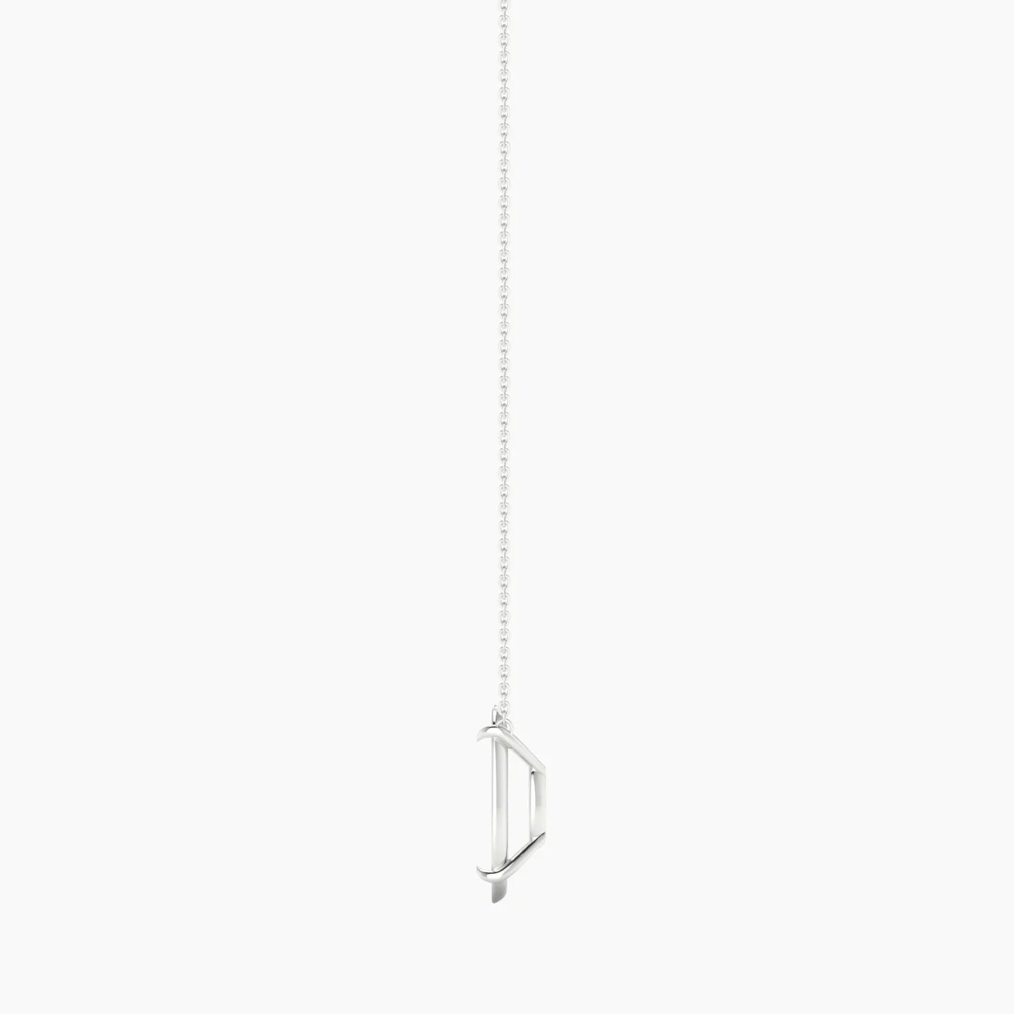 Solitaire | 18k White Gold 5-7.99 ct Oval Cut Pendant Setting