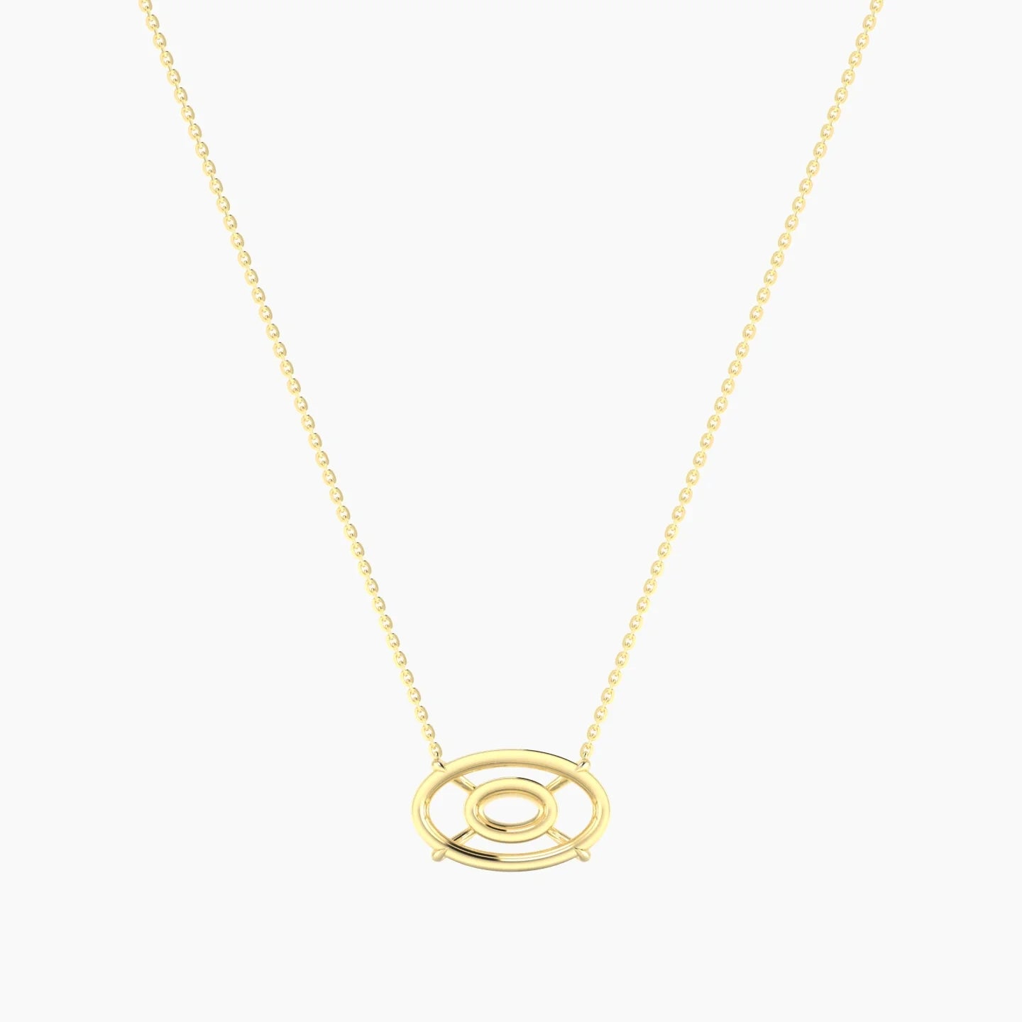 Solitaire | 18k Yellow Gold 5-7.99 ct Oval Cut Pendant Setting