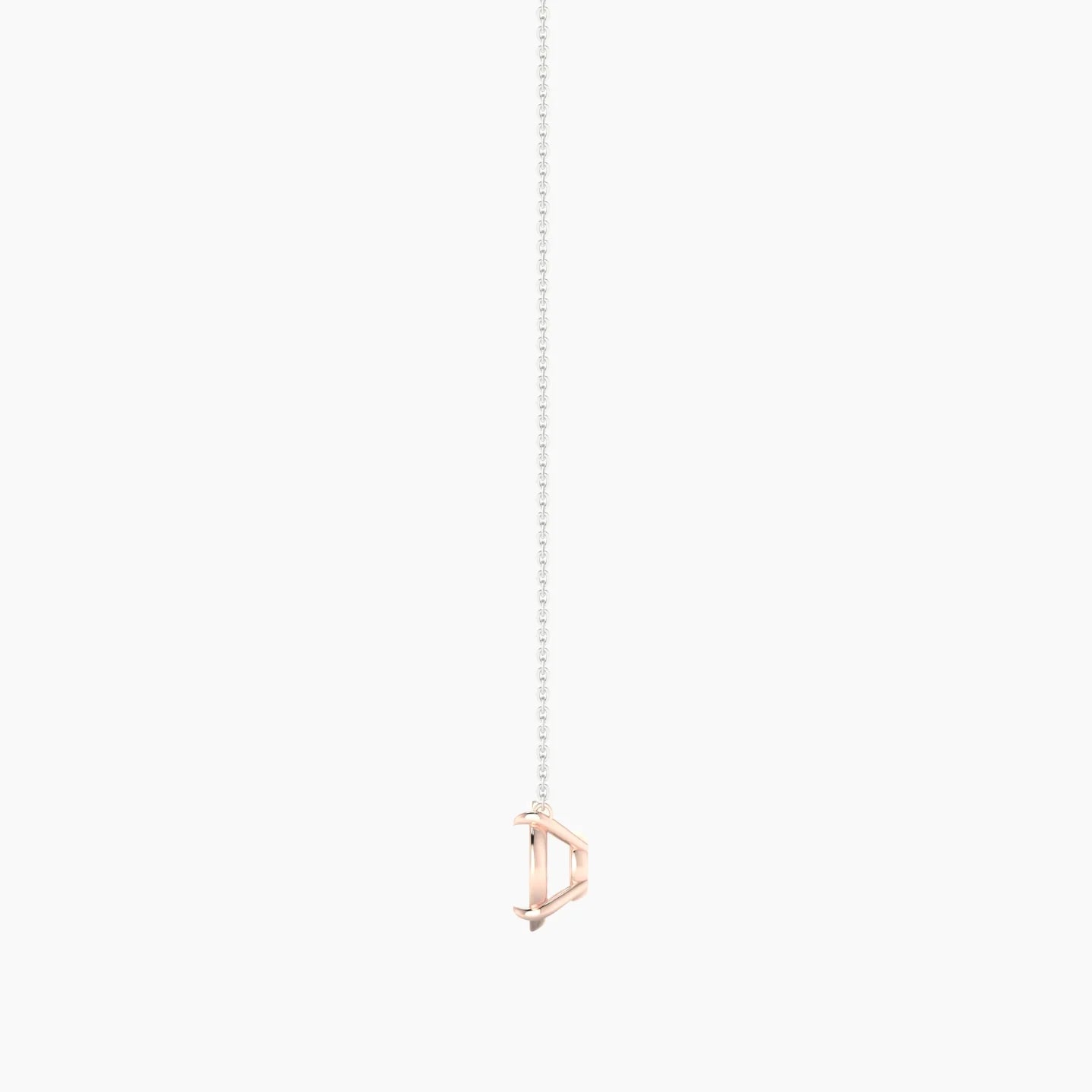 Solitaire | 18k White & Rose Gold 5-7.99 ct Oval Cut Pendant Setting