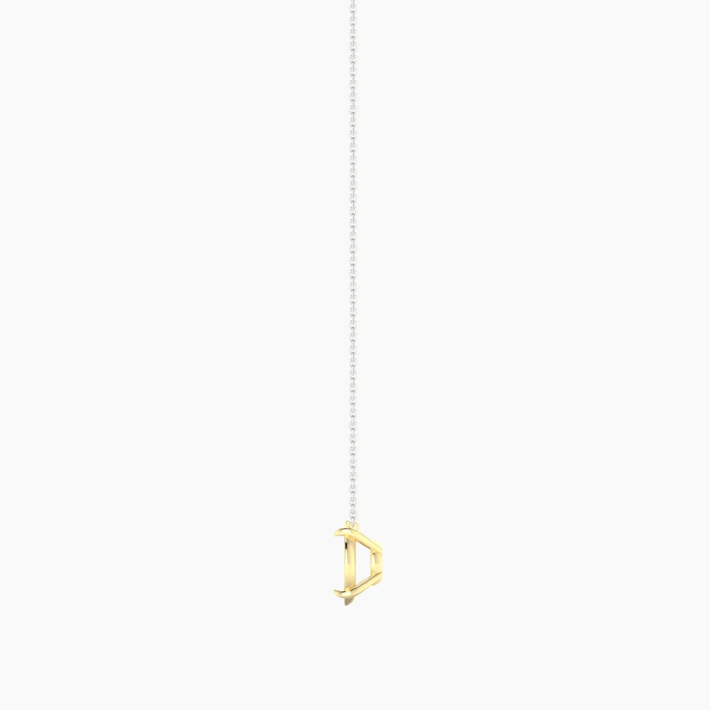 Solitaire | 18k White & Yellow Gold 5-7.99 ct Oval Cut Pendant Setting