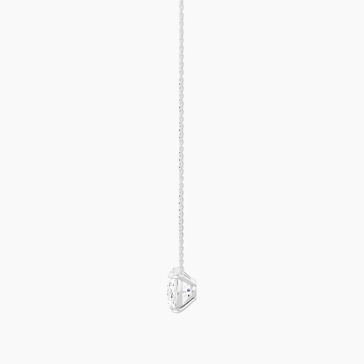 Solitaire | 18k White Gold 5 ct White Lab Diamond Oval Pendant