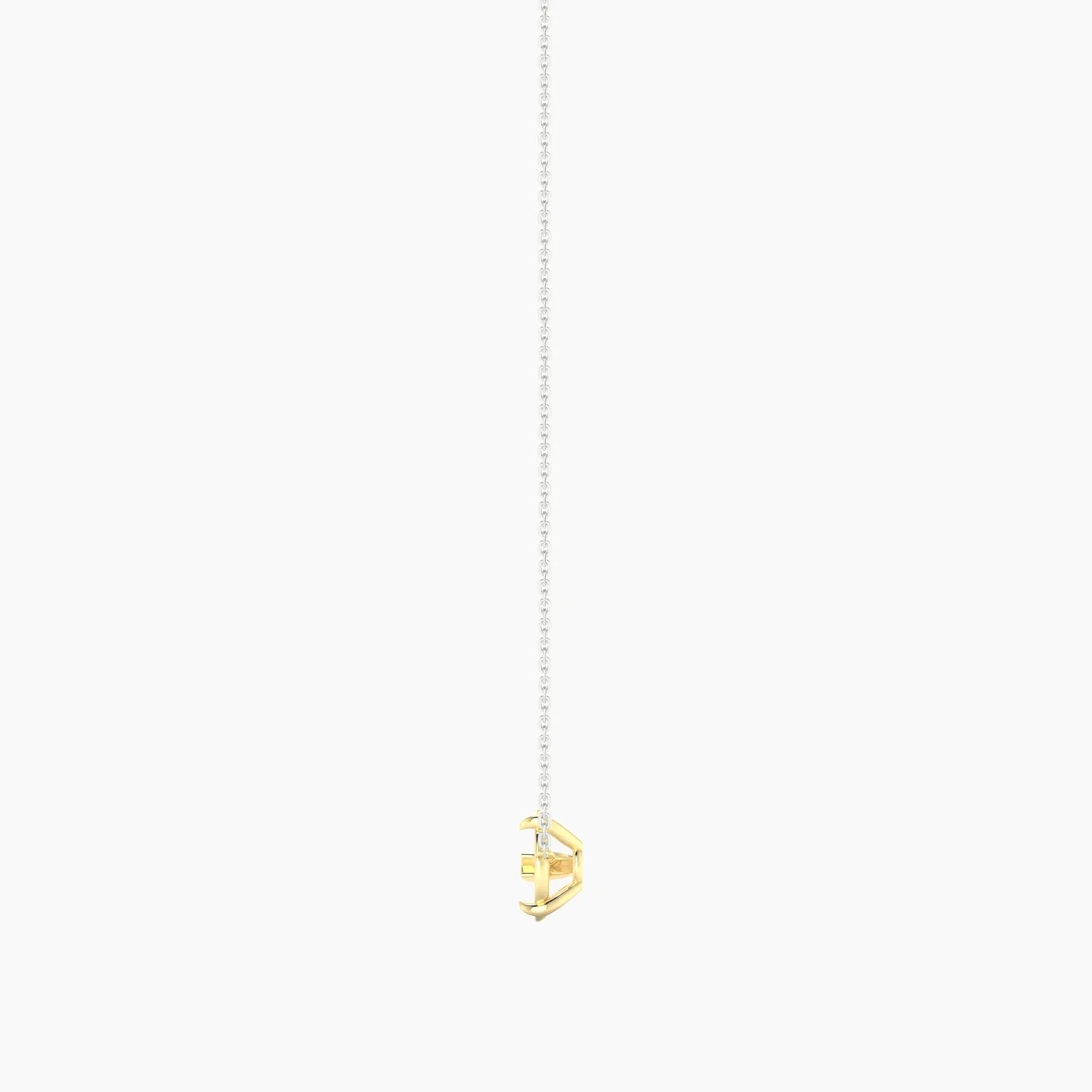 Solitaire | 18k White & Yellow Gold 3-4.99 ct Pear Cut Pendant Setting
