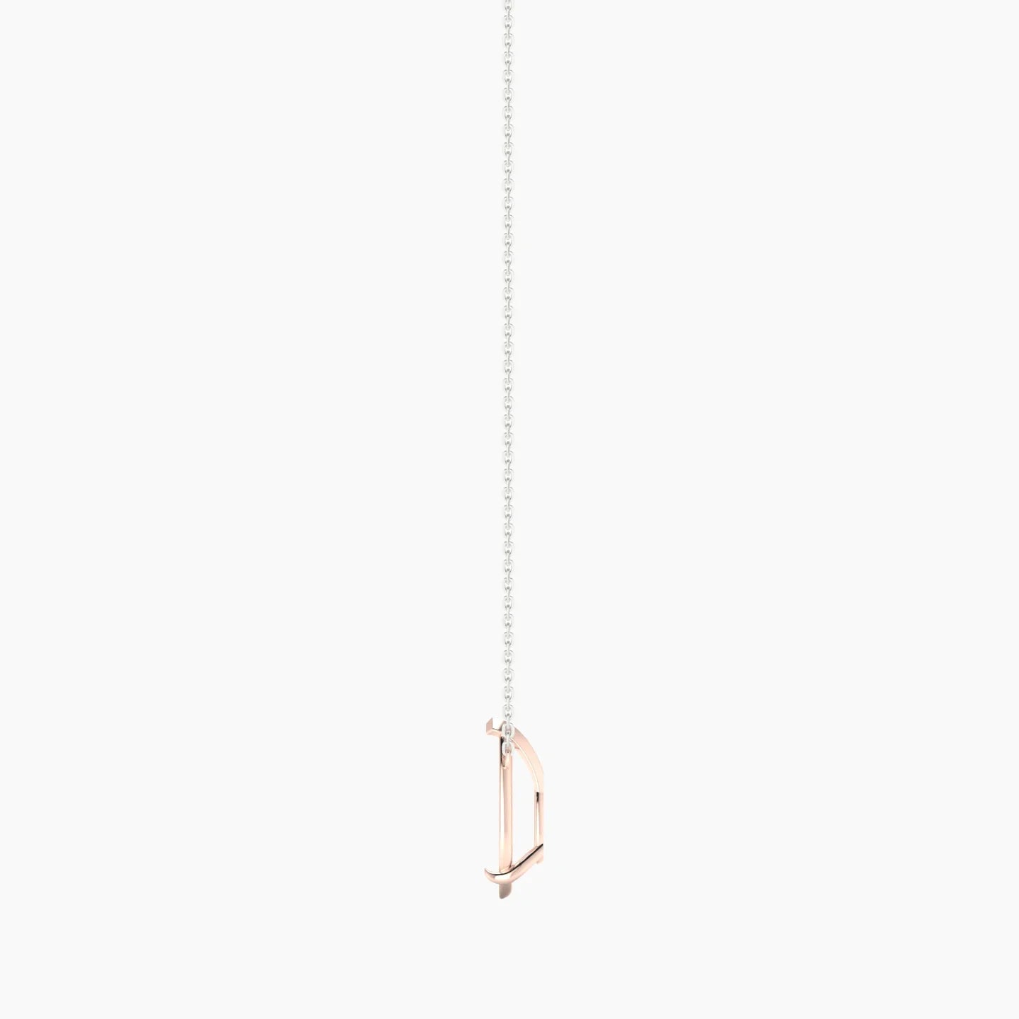 Solitaire | 18k White & Rose Gold 3-4.99 ct Pear Cut Pendant Setting