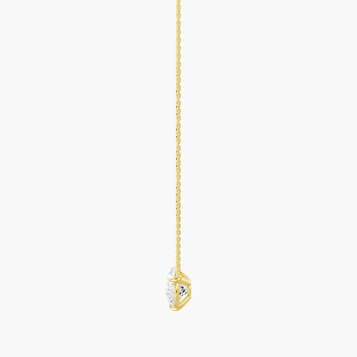 Solitaire | 18k Yellow Gold 3 ct White Lab Diamond Pear Pendant