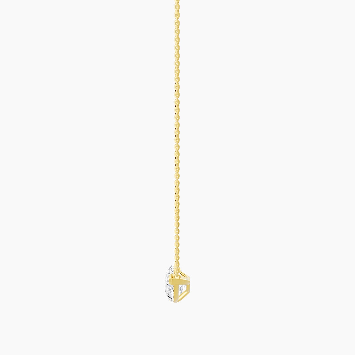 Solitaire | 18k Yellow Gold 3 ct White Lab Diamond Pear Pendant
