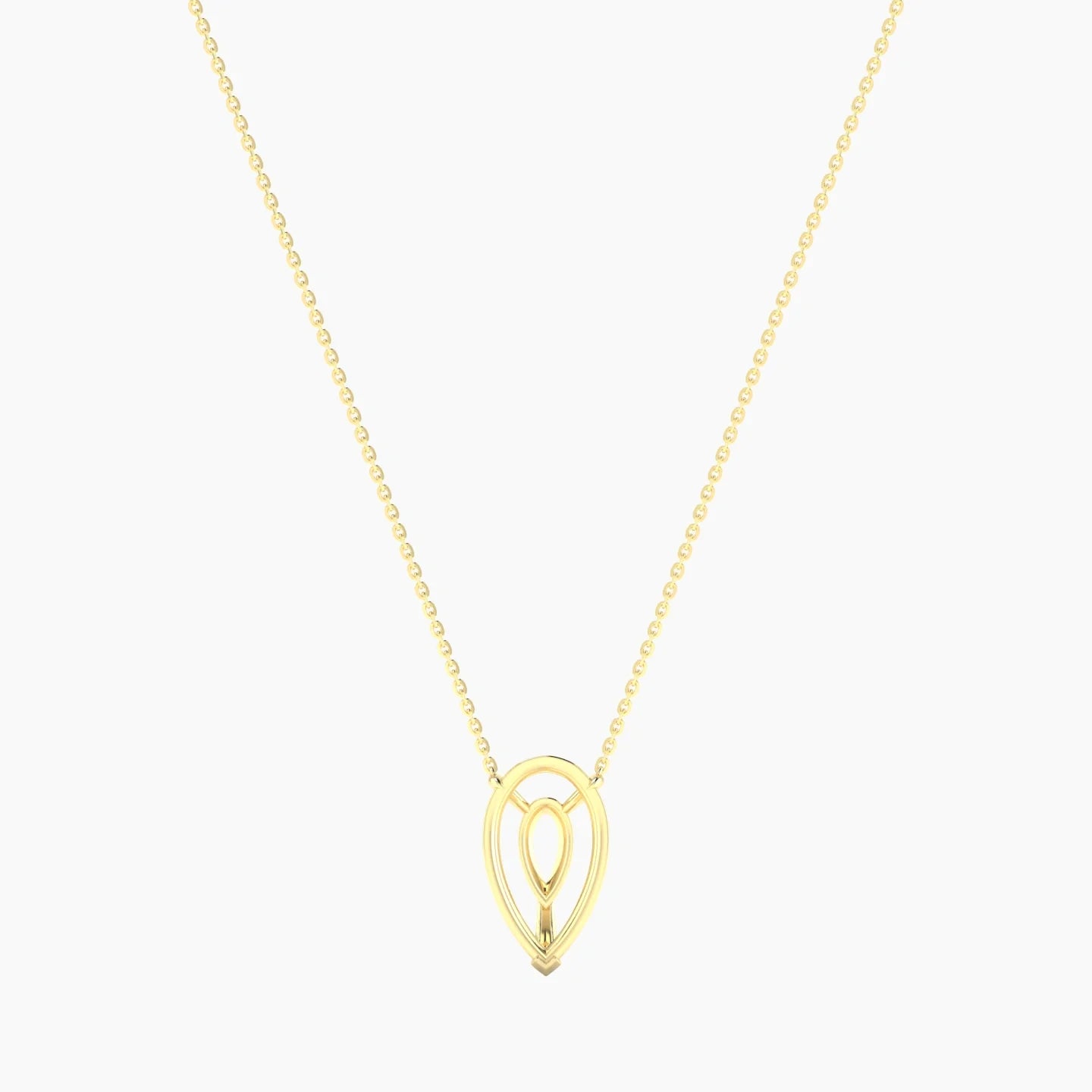 Solitaire | 18k Yellow Gold 5-7.99 ct Pear Cut Pendant Setting