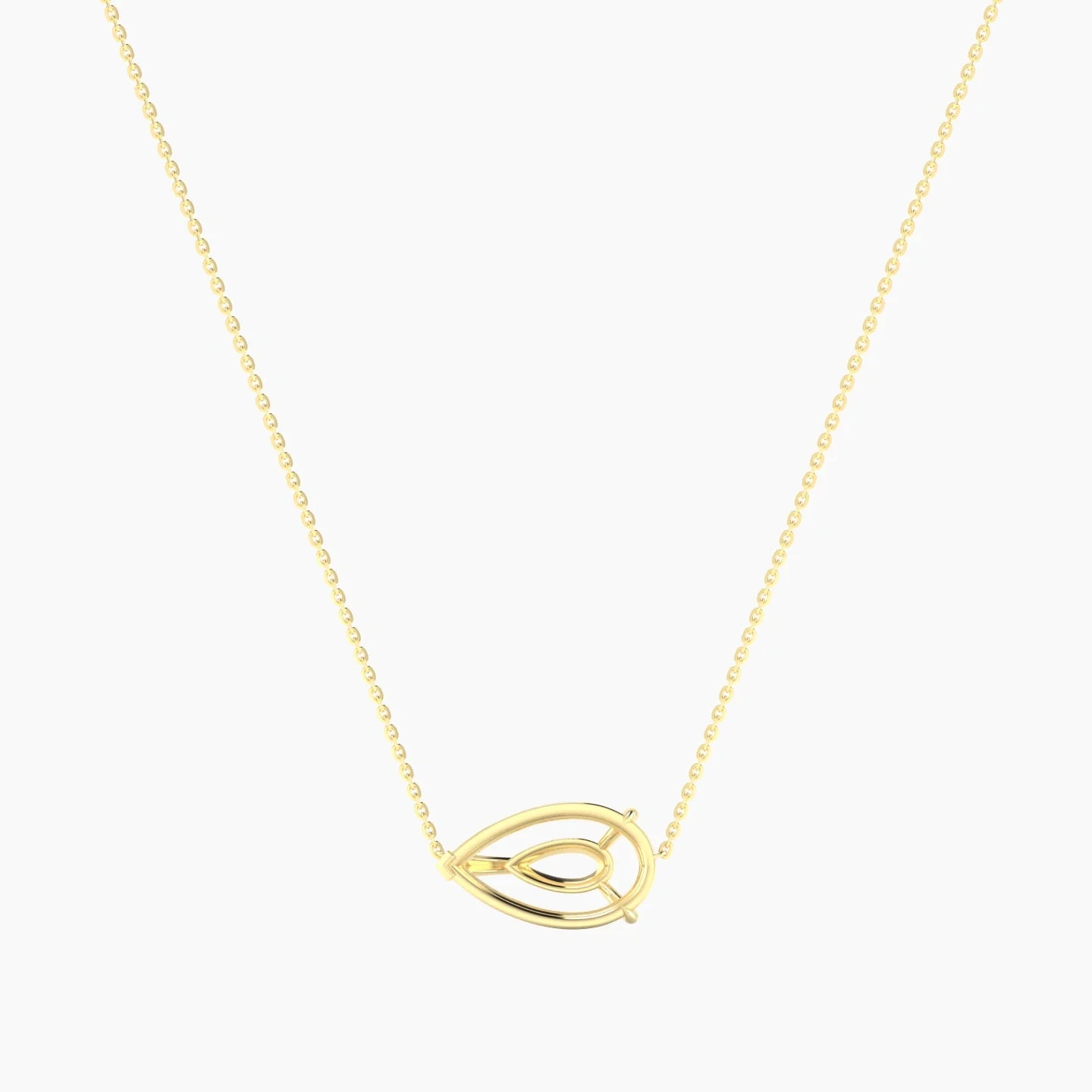 Solitaire | 18k Yellow Gold 5-7.99 ct Pear Cut Pendant Setting
