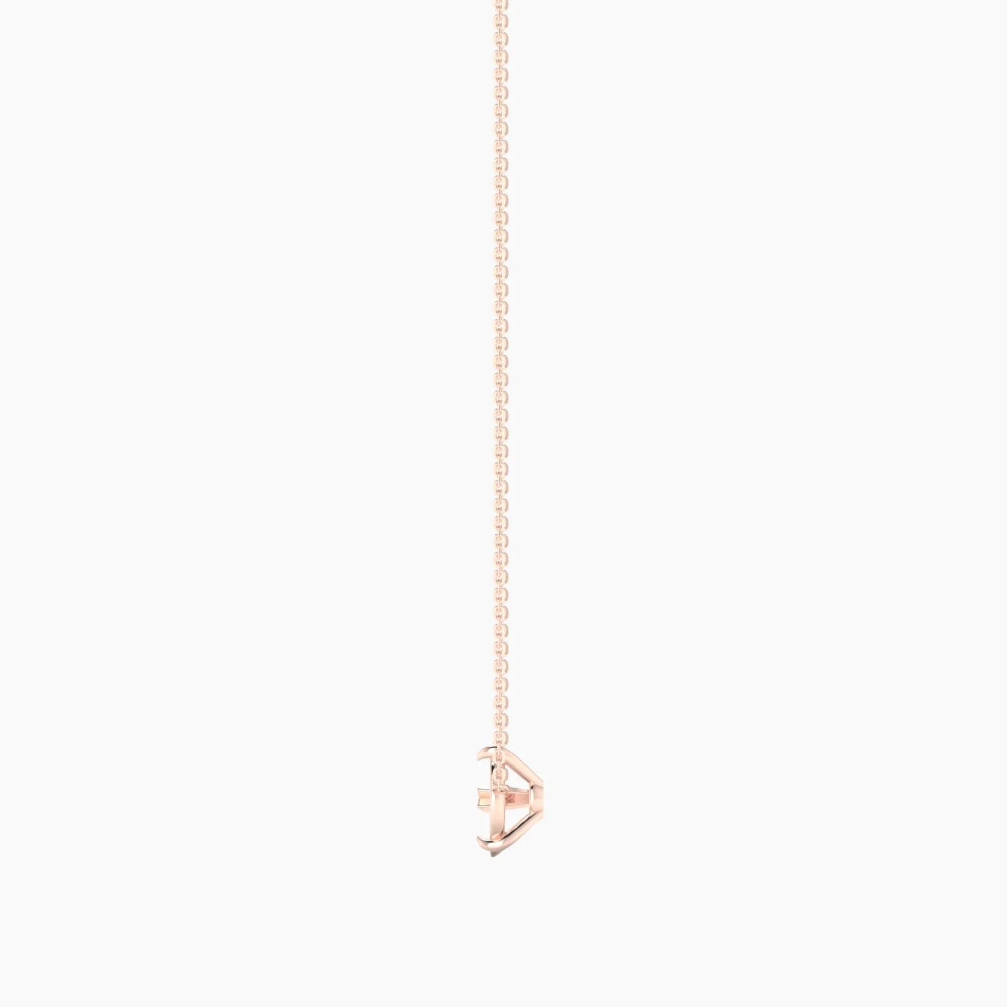 Solitaire | 18k Rose Gold 5-7.99 ct Pear Cut Pendant Setting