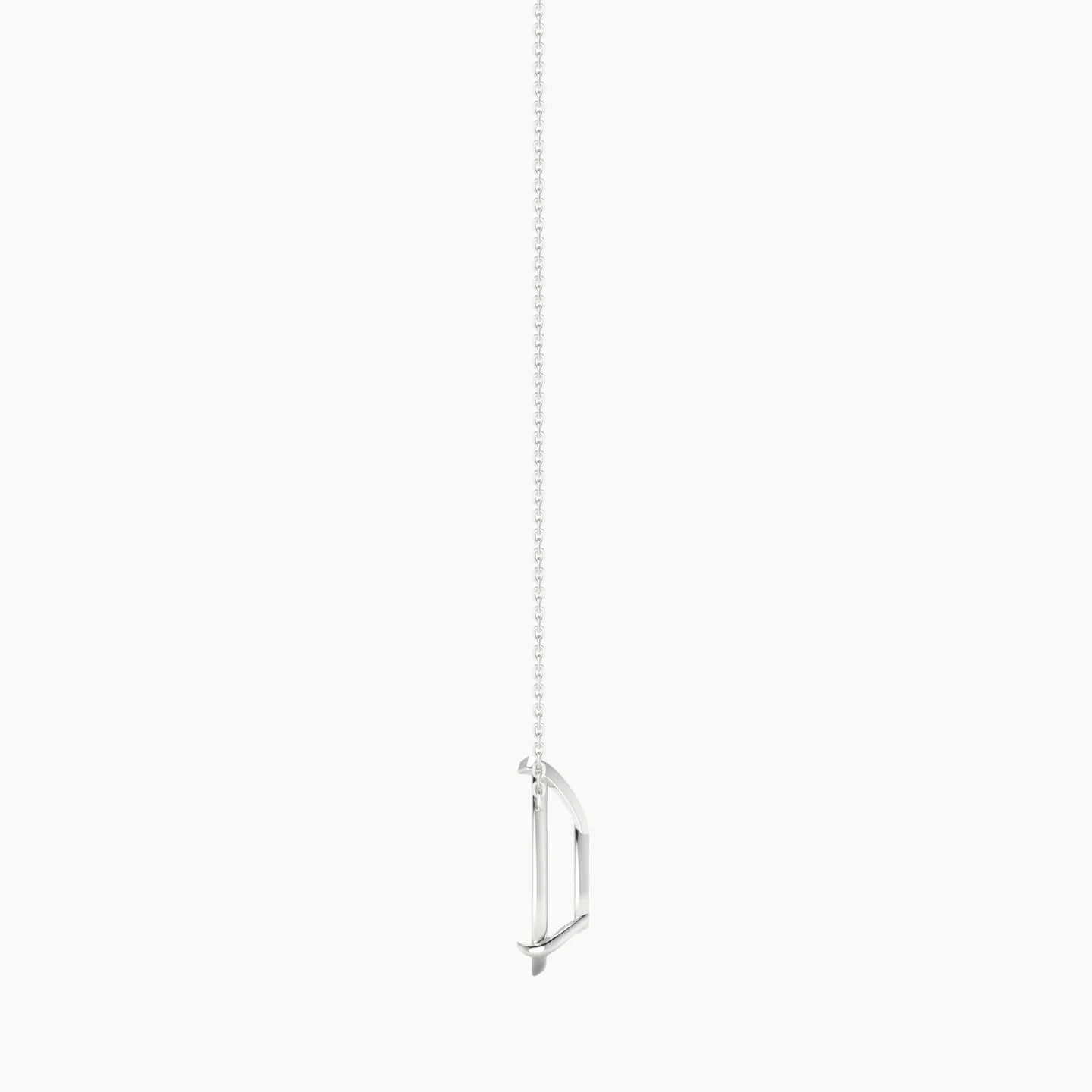 Solitaire | 18k White Gold 5-7.99 ct Pear Cut Pendant Setting