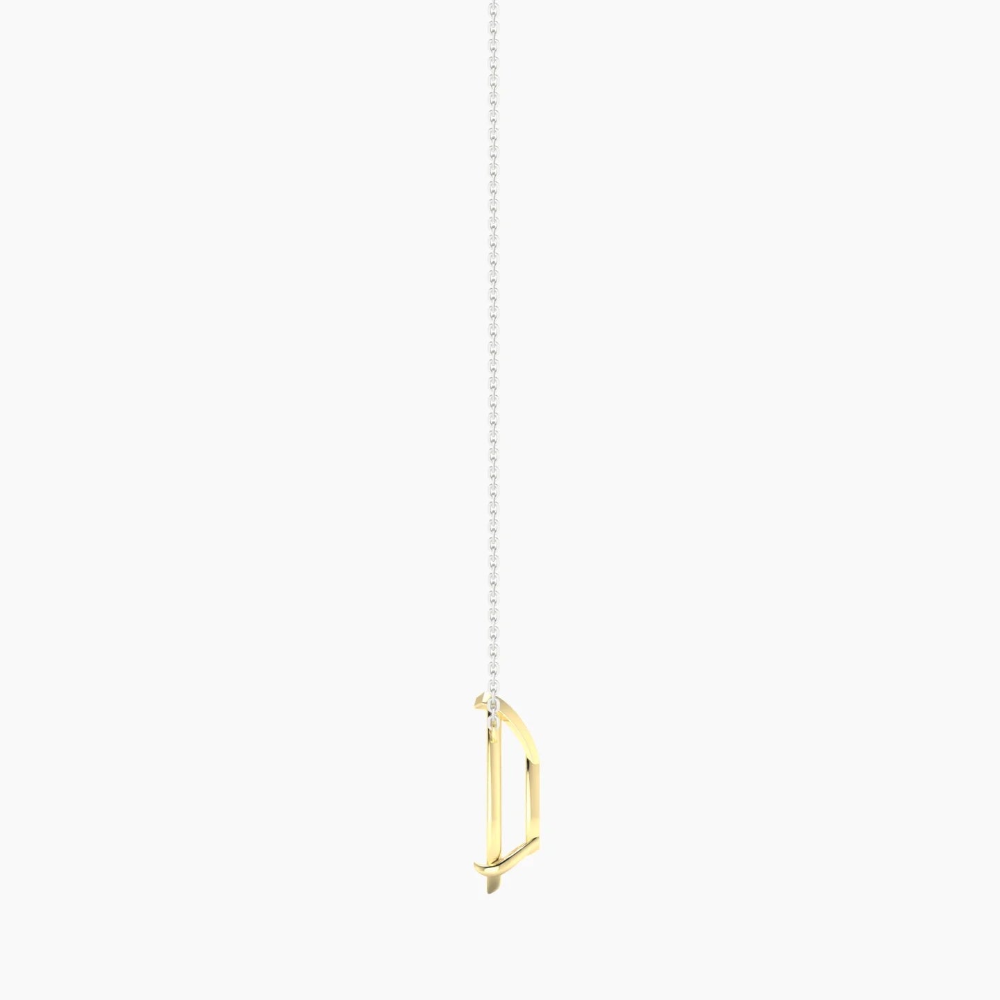 Solitaire | 18k White & Yellow Gold 5-7.99 ct Pear Cut Pendant Setting