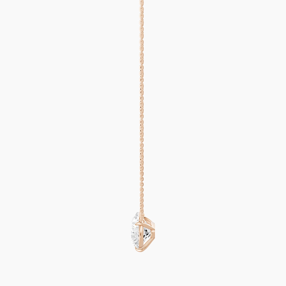 Solitaire | 18k Rose Gold 5 ct White Lab Diamond Pear Pendant