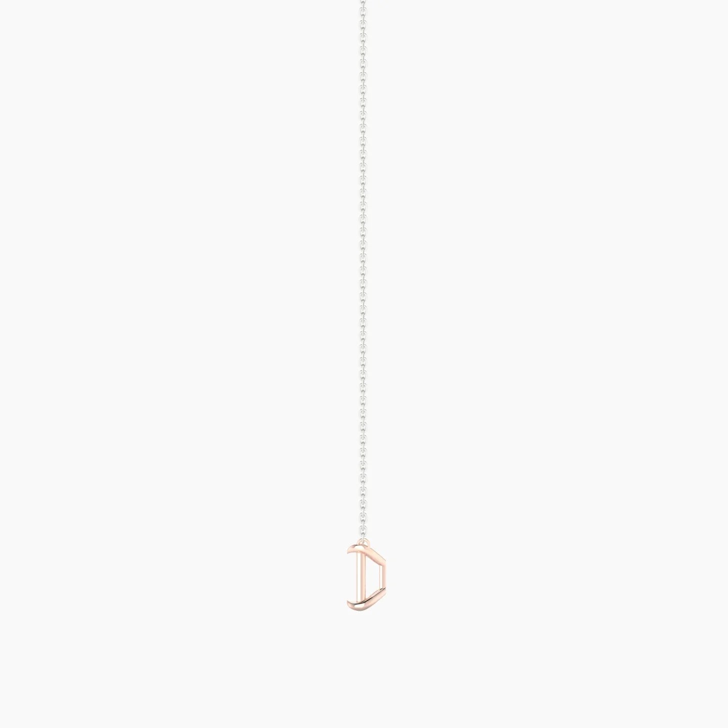 Solitaire | 18k White & Rose Gold 3-4.99 ct Radiant Cut Pendant Setting